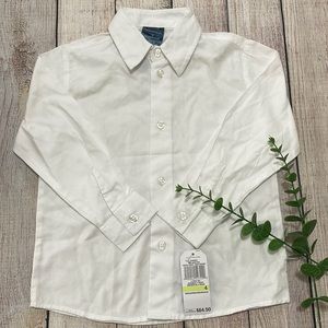 🌸 Clearance! 🌸NAUTICA Kids (Boys) White Button Down Long Sleeve T-Shirt Size 4